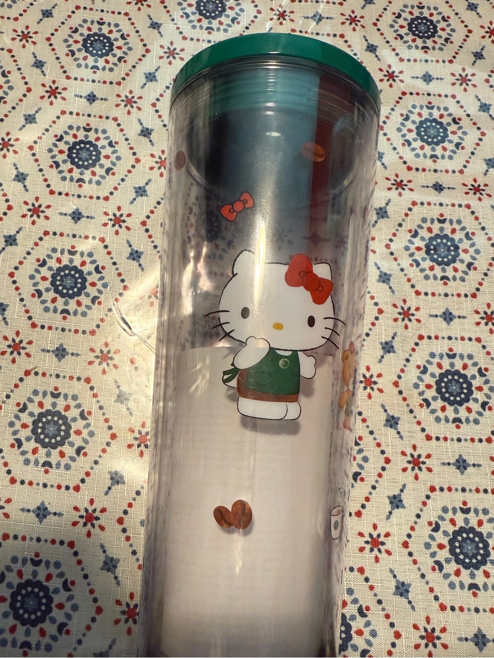 Starbucks Green & White Hello Kitty Coffee Tumbler